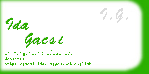 ida gacsi business card