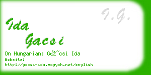 ida gacsi business card